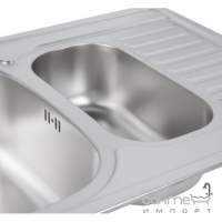 Прямокутна кухонна мийка Wezer 7850 Satin 0,6 mm нержавіюча сталь сатін