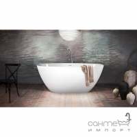 Овальная отдельностоящая ванна из литого камня PAA Perla 1600x750  VAPERL/xx Glossy Aipine White белый глянец