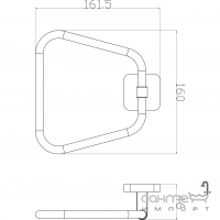 Кольцо для полотенец Аква Родос Capri 6613 хром