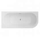 Ассиметричная акриловая ванна с сифоном Besco Avita Slim Plus 1700x750 белая, левая
