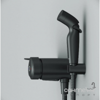 Гігієнічний душ із змішувачем, поличкою та тримачем для туалетного паперу AM.PM X-Joy F0H85A822 матовий чорний