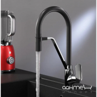 Змішувач для кухні з гнучким виливом та виливом для фільтрованої води AM.PM Like F8007802 чорний/хром