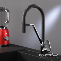 Змішувач для кухні з гнучким виливом та виливом для фільтрованої води AM.PM Like F8007802 чорний/хром