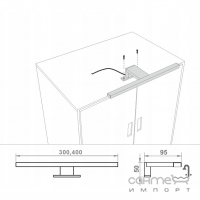 Подвесной зеркальный шкафчик с LED-подсветкой Devit Small 50 065050W белый глянец