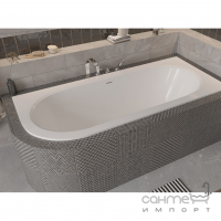 Асиметрична акрилова ванна з сифоном Besco Avita Slim Plus 1600x750 біла, права