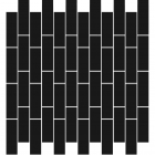 Керамогранитная мозаика моноколор 320х298 InterGres Schwarz М 132082 матовая черная