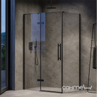 Душевая дверь в нишу Ravak Cool Black COSD2-100 X0VVAC300Z1 профиль черный/прозрачное стекло