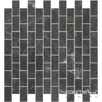 Керамогранитная мозаика под мрамор 320х298 InterGres Pulpis Matte М 01 40074 черная матовая
