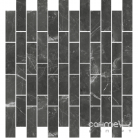 Керамогранитная мозаика под мрамор 320х298 InterGres Pulpis Matte М 02 40074 черная матовая