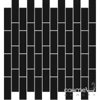 Керамогранітна мозаїка моноколор 320х298 InterGres Schwarz М 132082 матова чорна
