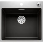 Прямокутна мийка кухонна Blanco Subline 500-IF/A SteelFrame Silgranit 525999 чорна/нерж. сталь