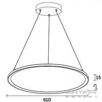 Круглый подвесной светильник Your Light LED 50W 4000K P0610-TMH-NW белый