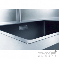 Прямоугольная кухонная мойка Blanco Subline 500-IF SteelFrame Silgranit 525998 черная/нерж. сталь