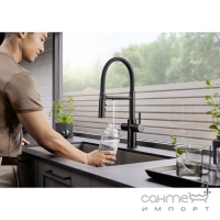 Смеситель для кухни с гибким изливом и изливом для фильтрованной воды Blanco Catris-S Flexo Filter 526707 черный