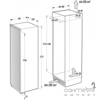 Встроенный однокамерный холодильник Gorenje RI2181A1