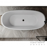 Овальна окрема ванна Miraggio Anastasia Miramarble Matt 1750x800 біла матова