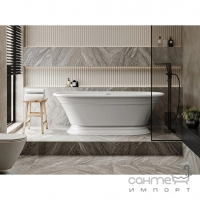 Овальная отдельностоящяя ванна Miraggio Anastasia Miramarble Matt 1750x800 белая матовая
