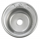 Кругла кухонна мийка Monro Decor 490 (06/160) нержавіюча сталь декор