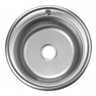 Кругла кухонна мийка Monro Decor 510 (08/180) нержавіюча сталь декор
