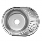 Овальна кухонна мийка на одну чашу з сушкою Monro Decor 5745 (06/180) нержавіюча сталь декор