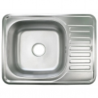 Прямокутна кухонна мийка на одну чашу із сушінням Monro Decor 6550 (08/180) нержавіюча сталь декор