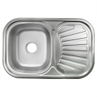 Прямокутна кухонна мийка на одну чашу із сушкою Monro Decor 7549 (06/180) нержавіюча сталь декор
