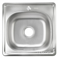 Квадратна кухонна мийка Monro Decor 4848 (06/160) нержавіюча сталь декор