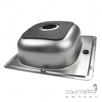 Квадратна кухонна мийка Monro Satin 4848 (06/160) нержавіюча сталь сатін