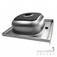 Квадратна кухонна мийка Monro Decor 5050 (06/160) нержавіюча сталь декор
