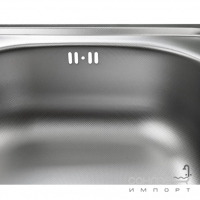 Квадратна кухонна мийка Monro Decor 5050 (06/160) нержавіюча сталь декор