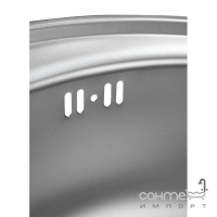 Кругла кухонна мийка Monro Decor 510 (06/160) нержавіюча сталь декор