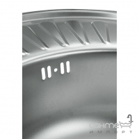 Овальна кухонна мийка на одну чашу з сушкою Monro Decor 5745 (06/160) нержавіюча сталь декор