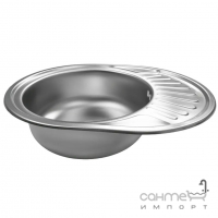 Овальна кухонна мийка на одну чашу з сушкою Monro Satin 5745 (06/160) нержавіюча сталь сатін