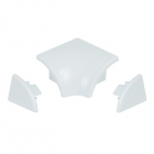Дві заглушки та одне з'єднання для декоративних планок Qtap Water Cover Set 03 WATCOVSET03 білі