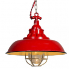 Підвісний світильник лофт із захистними ґратами на абажурі Your Light FC1020 червоний