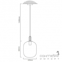 Підвісний світильник із суцільним тонованим скляним плафоном Your Light OTMP0264-S
