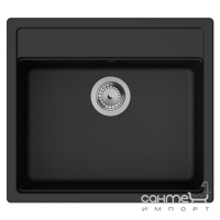 Прямоугольная гранитная кухонная мойка Hansgrohe S52 43359170 черный графит