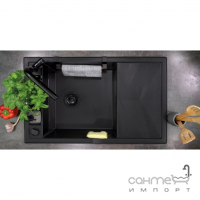 Змішувач для кухні з витяжним виливом Deante Silia BQS N73M матовий чорний