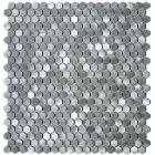 Металлическая мозаика тессера гексагон Mozaico De Lux CL-MOS CCLAYRK23031 серебро