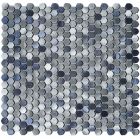 Металлическая мозаика тессера гексагон Mozaico De Lux CL-MOS CCLAYRK23029 серый металл