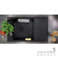 Прямоугольная гранитная кухонная мойка на одну чашу с сушкой Deante Magnetic ZRM x113 цвета в ассортименте
