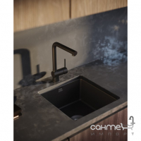 Прямокутна керамічна кухонна мийка під стільницю Deante Sabor ZCB N103 чорна