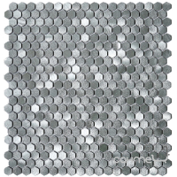 Металлическая мозаика тессера гексагон Mozaico De Lux CL-MOS CCLAYRK23031 серебро