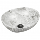 Овальная раковина на столешницу Mexen Elza Gray Stone MEX-21014093 серый камень