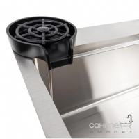 Прямокутна кухонна мийка із змішувачем та каскадом Platinum Handmade WaterFall 3.0/1.0 mm Satin 7545B