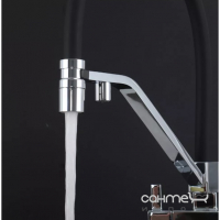 Змішувач для кухні з гнучким виливом та зливом для фільтрованої води Gappo G4395-60 хром