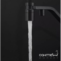 Змішувач для кухні з гнучким виливом та зливом для фільтрованої води Gappo G4395-66 матовий чорний