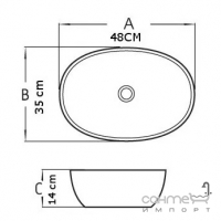 Овальная раковина на столешницу Mexen Viki 48 Light Grey Matt MEX-21054861 матовая серая