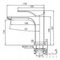 Смеситель для раковины Koer KB-10010-05 матовый черный