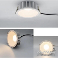 Круглий врізний точковий LED-світильник Kloodi KD-SEMI242 9W 3000K WH білий